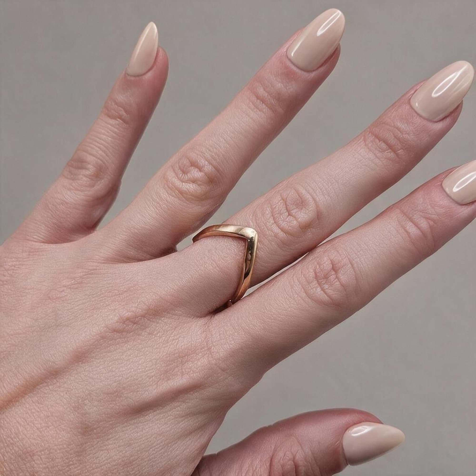 Anel Duo Orgânico Dourado