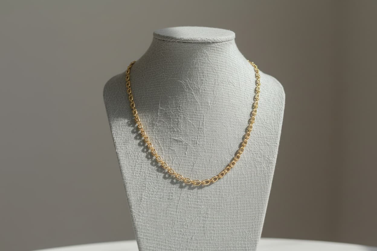 Choker Elos Cadeado Dourado