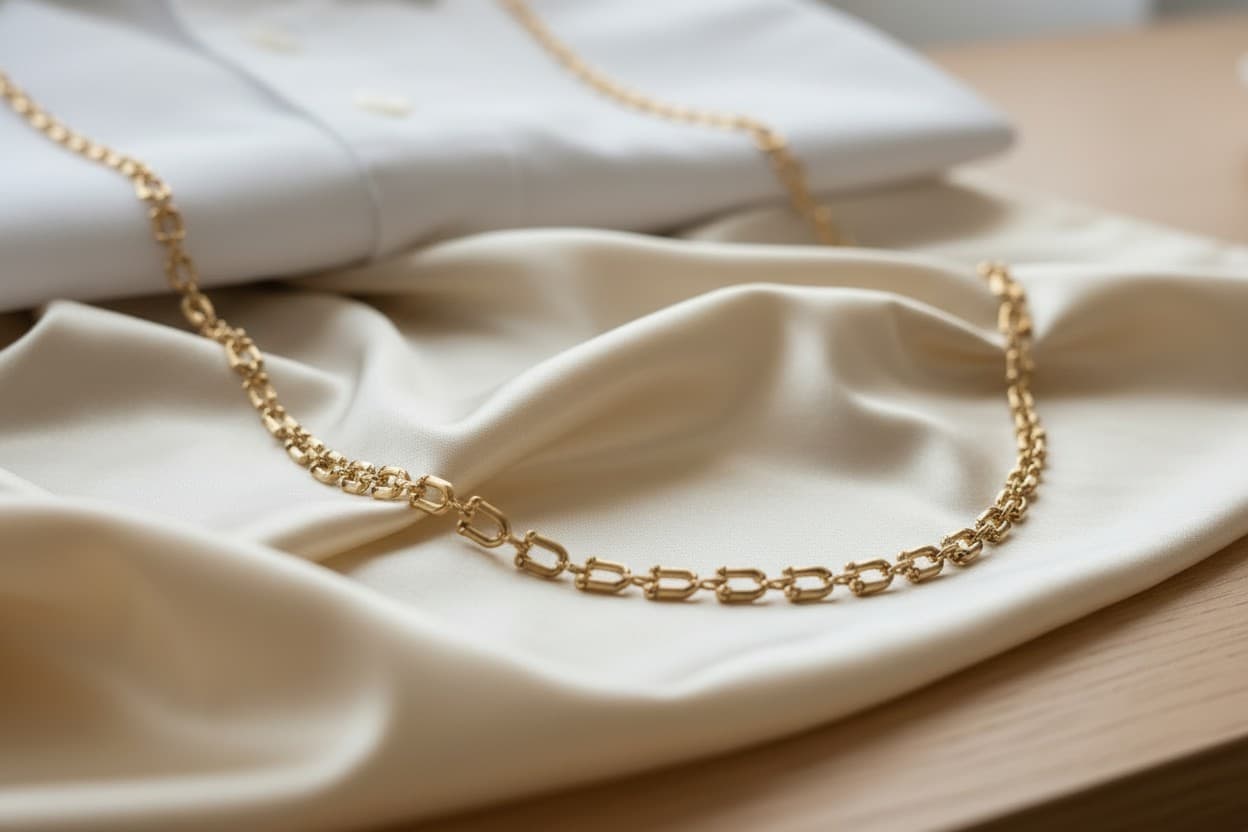 Choker Elos Cadeado Dourado — miniatura 2