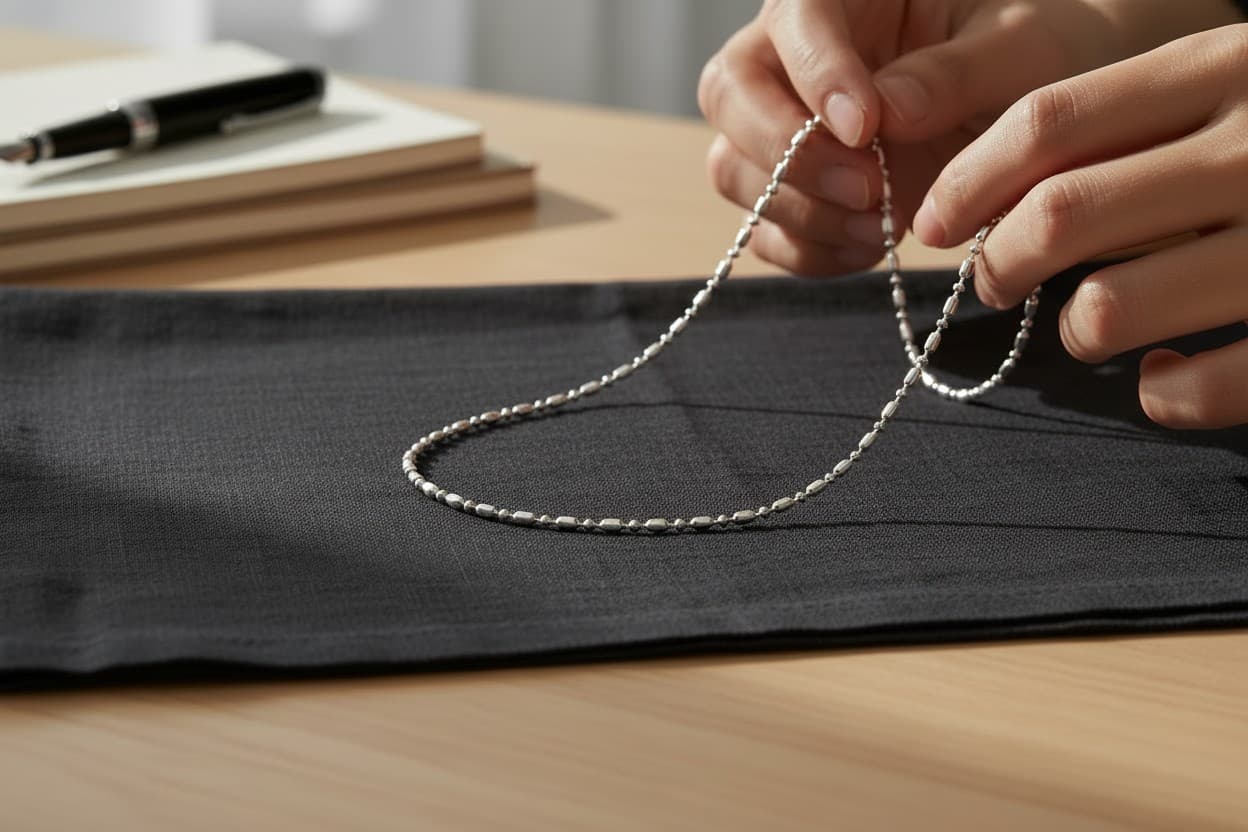 Choker Canutilhos e Esferas Prateado — miniatura 2