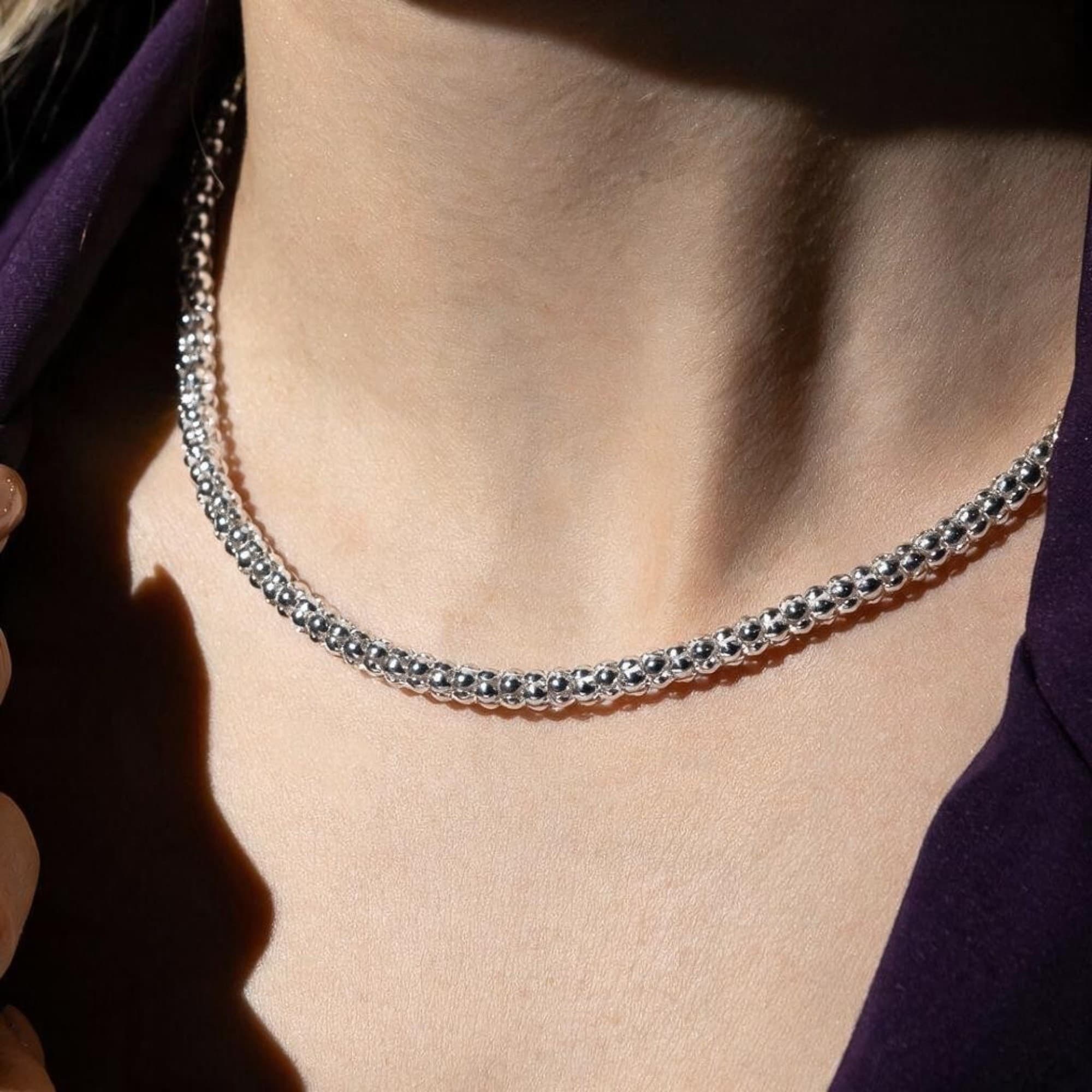 Choker Corrente Prateado — miniatura 2