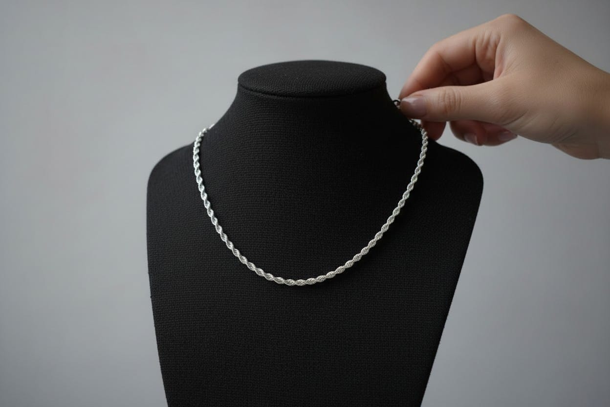 Choker Cordão Baiano Prateado