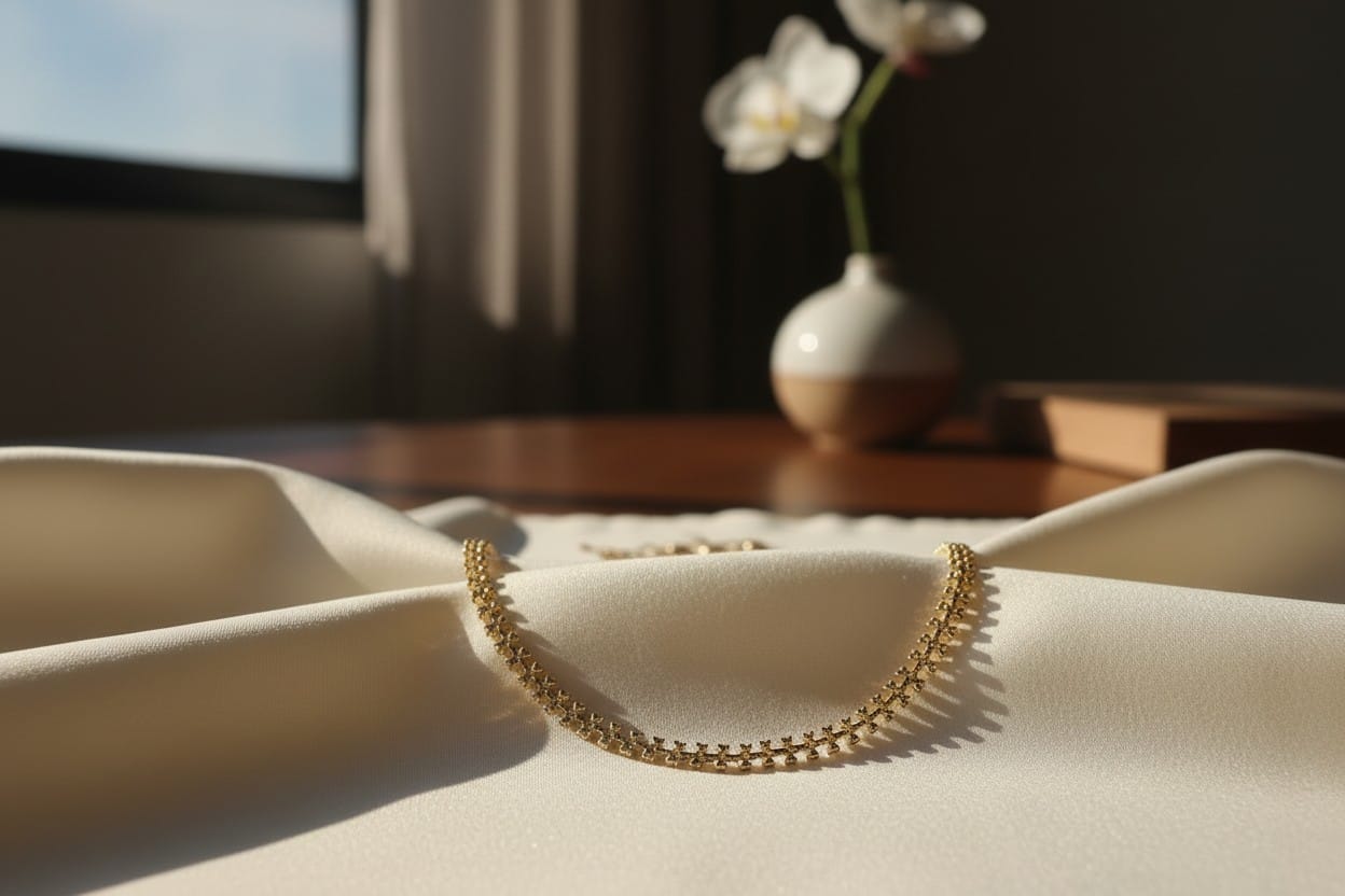 Colar Corações Duplos Dourado – imagem 2